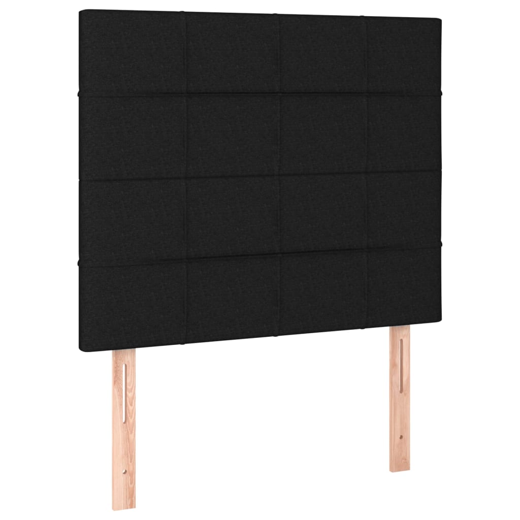 Kopfteile 2 Stk. Schwarz 90x5x78/88 cm Stoff - Pazzar.ch