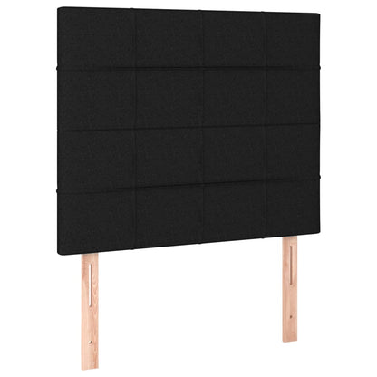Kopfteile 2 Stk. Schwarz 90x5x78/88 cm Stoff - Pazzar.ch