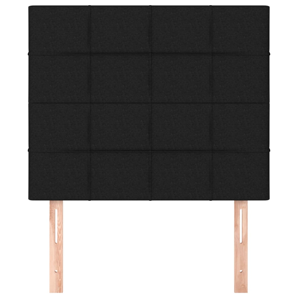 Kopfteile 2 Stk. Schwarz 90x5x78/88 cm Stoff - Pazzar.ch