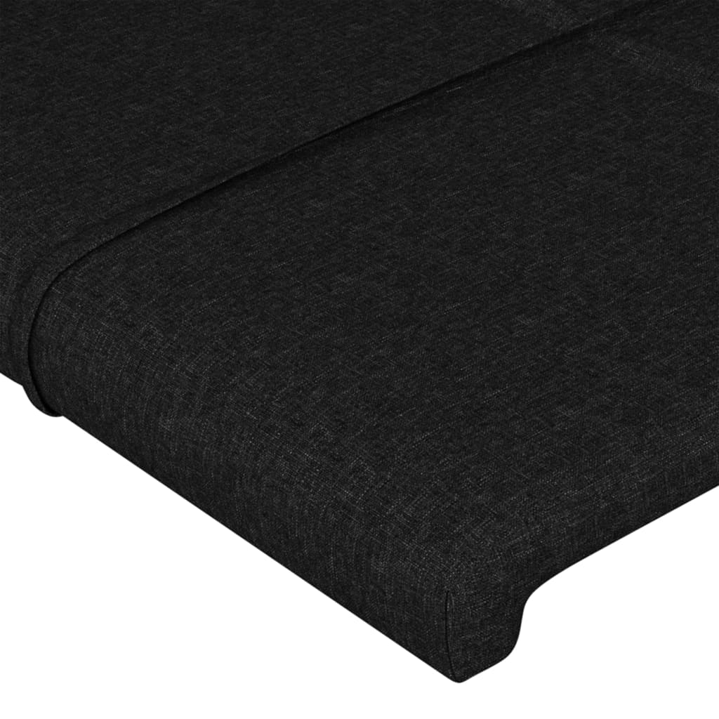 Kopfteile 2 Stk. Schwarz 90x5x78/88 cm Stoff - Pazzar.ch
