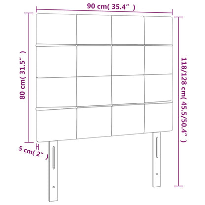 Kopfteile 2 Stk. Schwarz 90x5x78/88 cm Stoff - Pazzar.ch