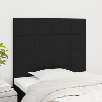Kopfteile 2 Stk. Schwarz 90x5x78/88 cm Stoff - Pazzar.ch