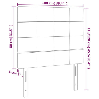 Kopfteile 2 Stk. Schwarz 100x5x78/88 cm Stoff - Pazzar.ch