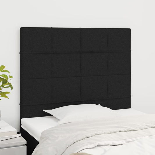 Kopfteile 2 Stk. Schwarz 100x5x78/88 cm Stoff - Pazzar.ch