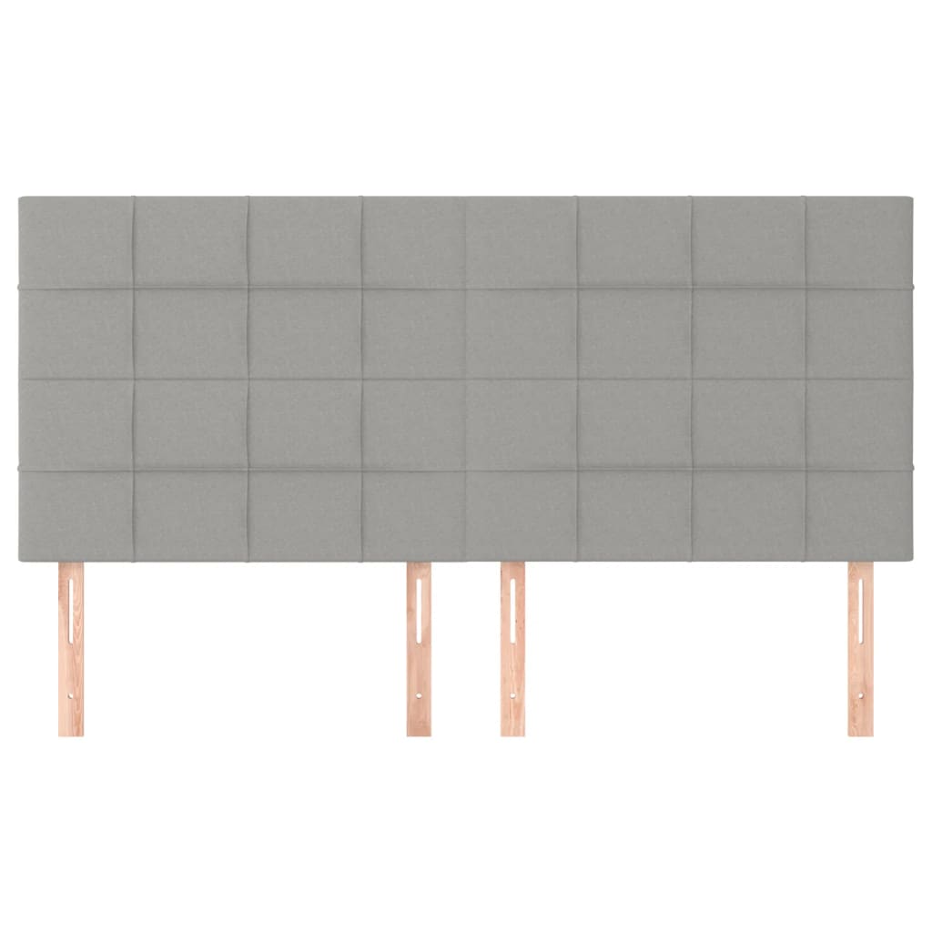 Kopfteile 4 Stk. Hellgrau 80x5x78/88 cm Stoff - Pazzar.ch