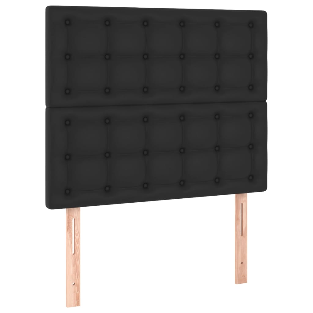 Kopfteile 2 Stk. Schwarz 100x5x78/88 cm Kunstleder - Pazzar.ch