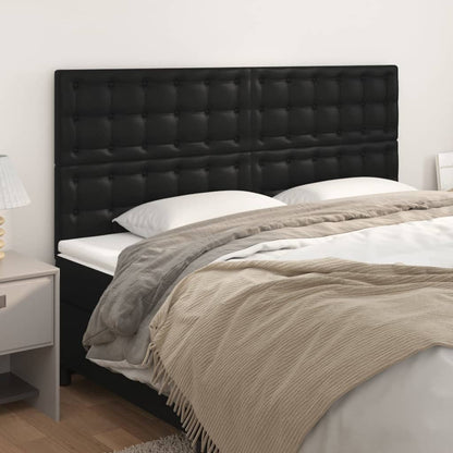 Kopfteile 4 Stk. Schwarz 100x5x78/88 cm Kunstleder - Pazzar.ch