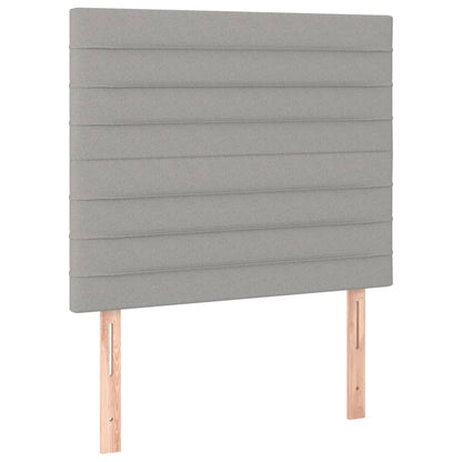 Kopfteile 2 Stk. Hellgrau 100x5x78/88 cm Stoff - Pazzar.ch