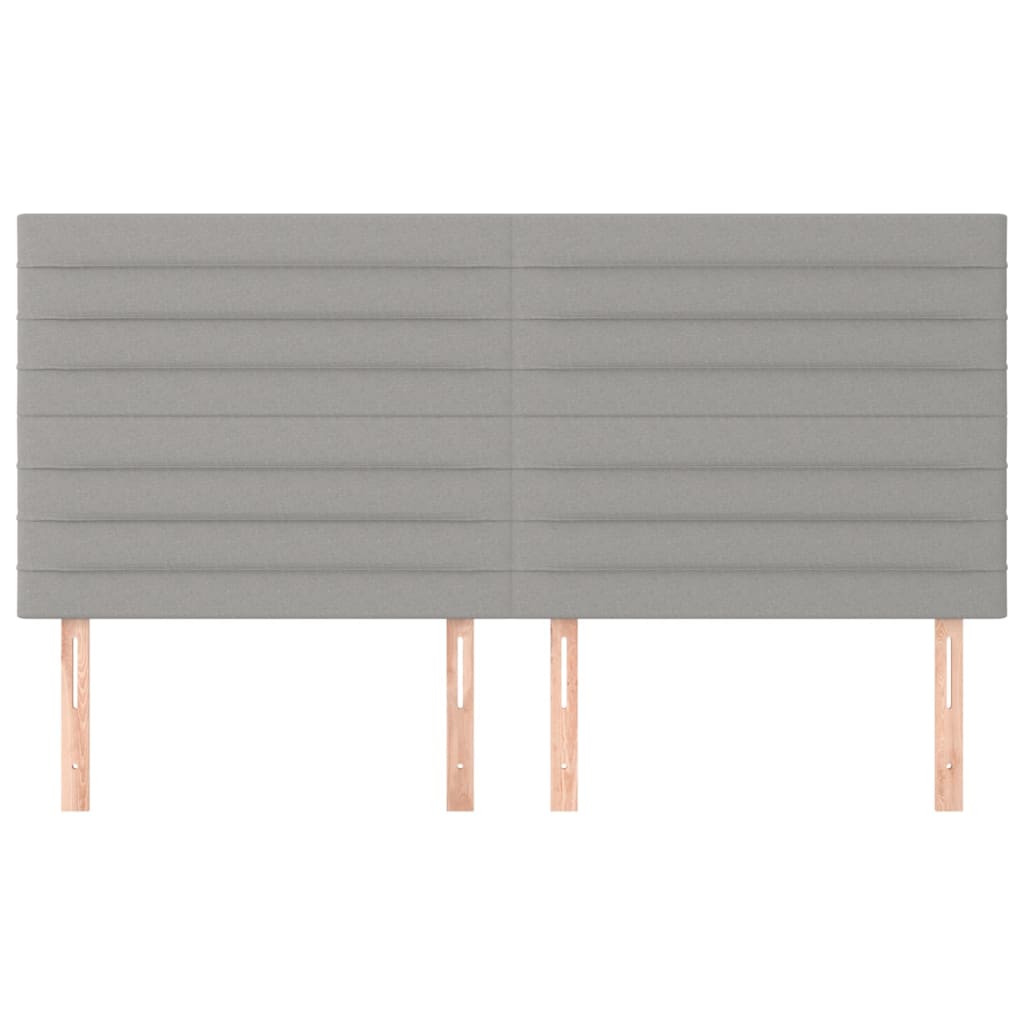 Kopfteile 4 Stk. Hellgrau 100x5x78/88 cm Stoff - Pazzar.ch