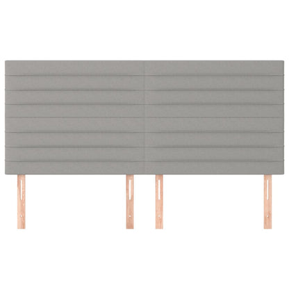Kopfteile 4 Stk. Hellgrau 100x5x78/88 cm Stoff - Pazzar.ch