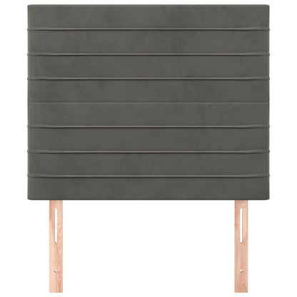 Kopfteile 2 Stk. Dunkelgrau 80x5x78/88 cm Samt - Pazzar.ch