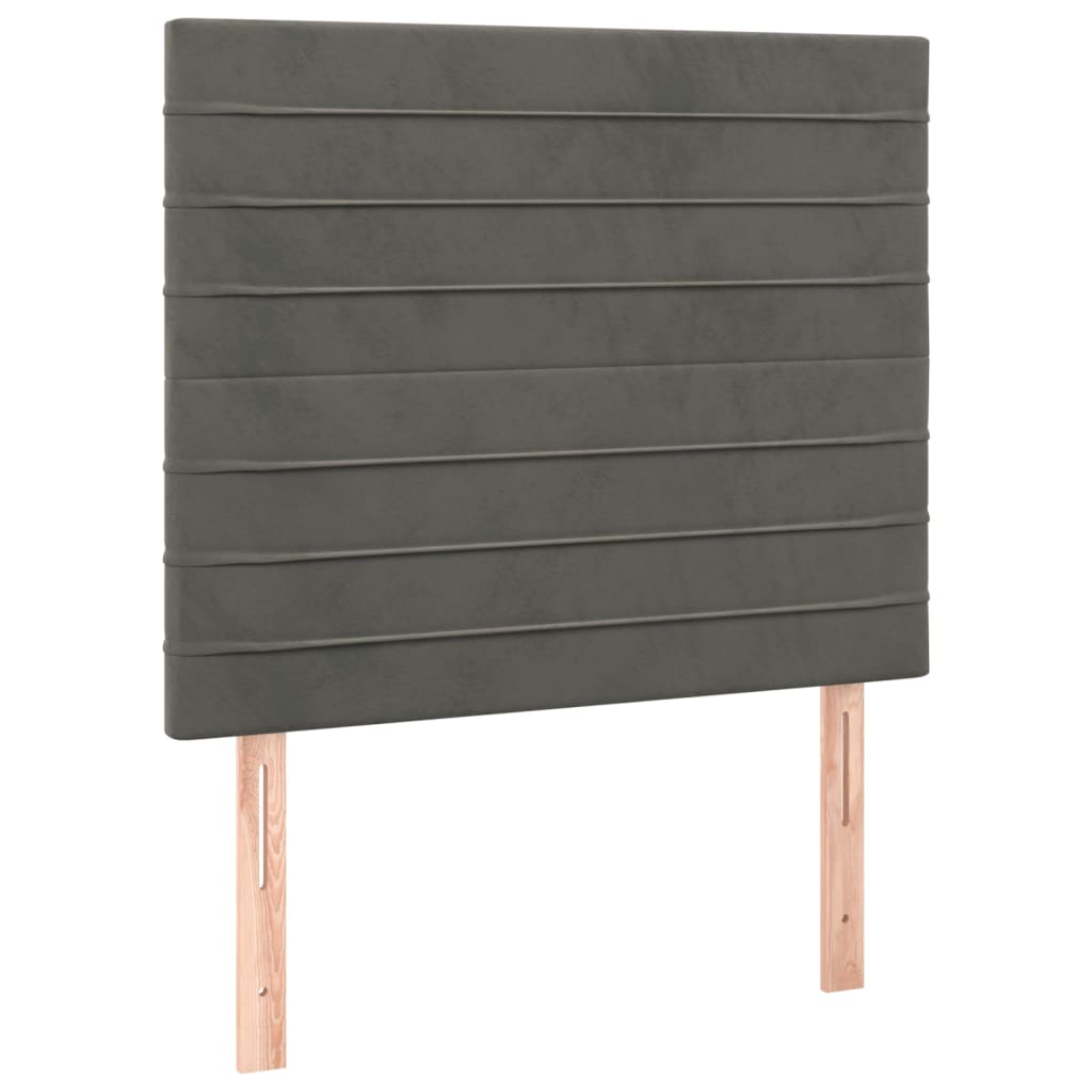 Kopfteile 2 Stk. Dunkelgrau 90x5x78/88 cm Samt - Pazzar.ch