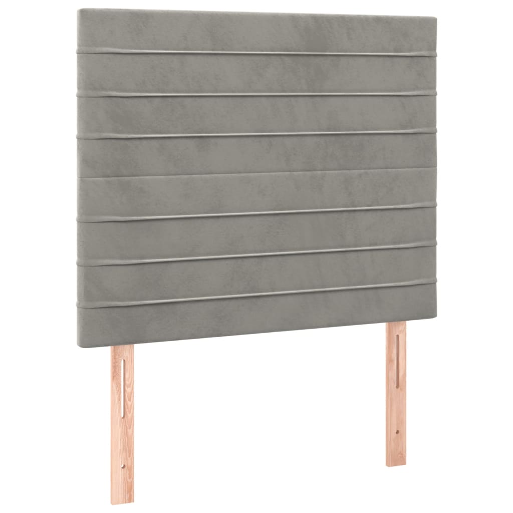 Kopfteile 2 Stk. Hellgrau 100x5x78/88 cm Samt - Pazzar.ch