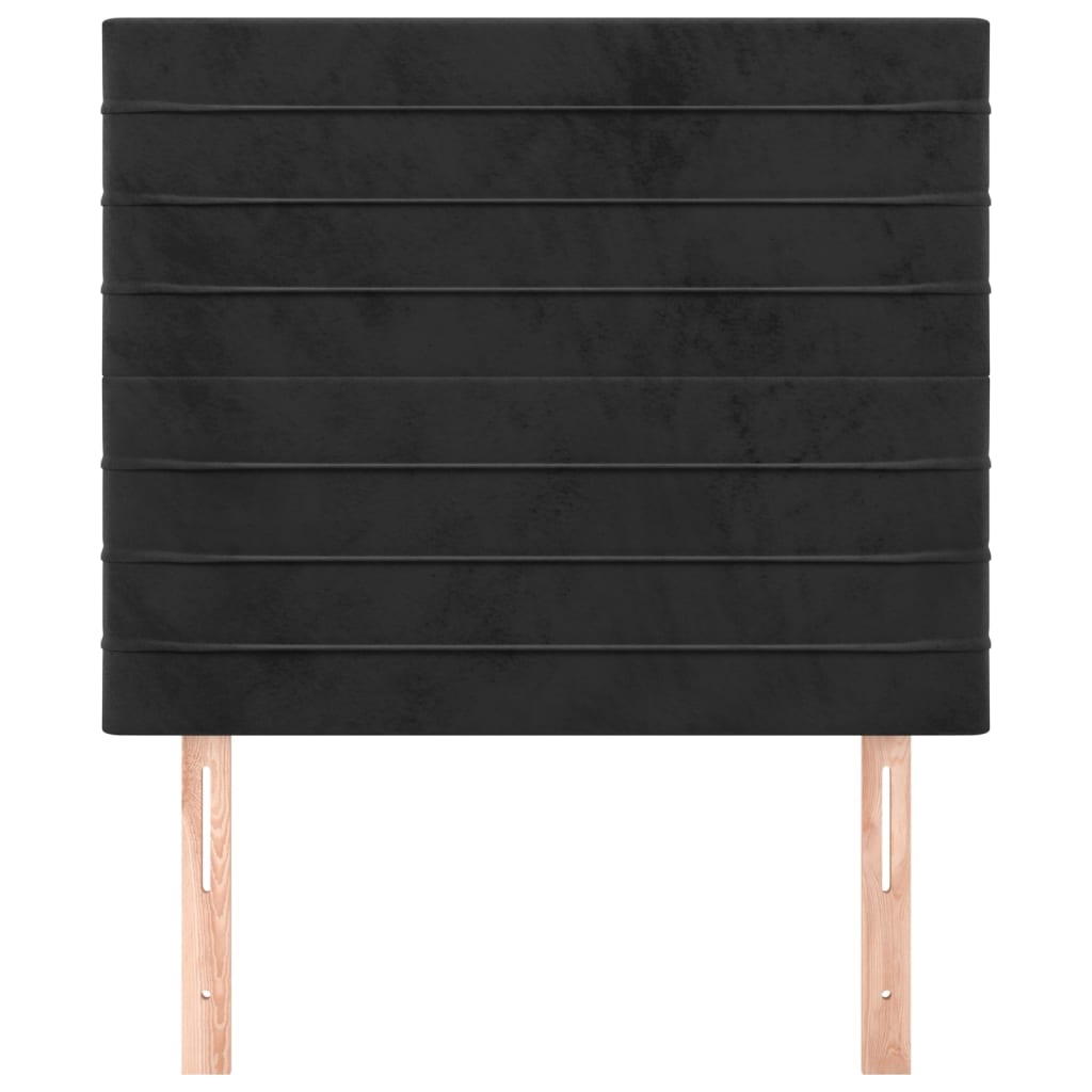 Kopfteile 2 Stk. Schwarz 100x5x78/88 cm Samt - Pazzar.ch