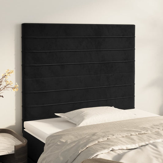 Kopfteile 2 Stk. Schwarz 100x5x78/88 cm Samt - Pazzar.ch