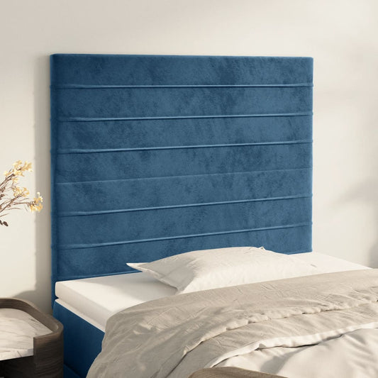 Kopfteile 2 Stk. Dunkelblau 100x5x78/88 cm Samt - Pazzar.ch