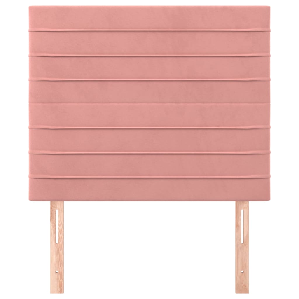 Kopfteile 2 Stk. Rosa 100x5x78/88 cm Samt