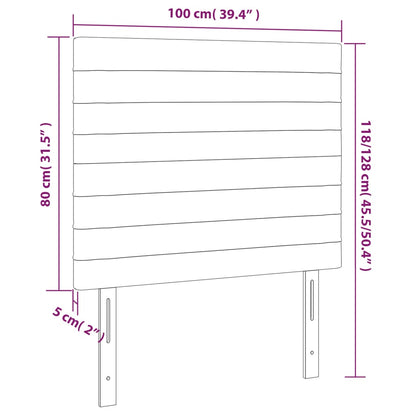 Kopfteile 2 Stk. Rosa 100x5x78/88 cm Samt - Pazzar.ch