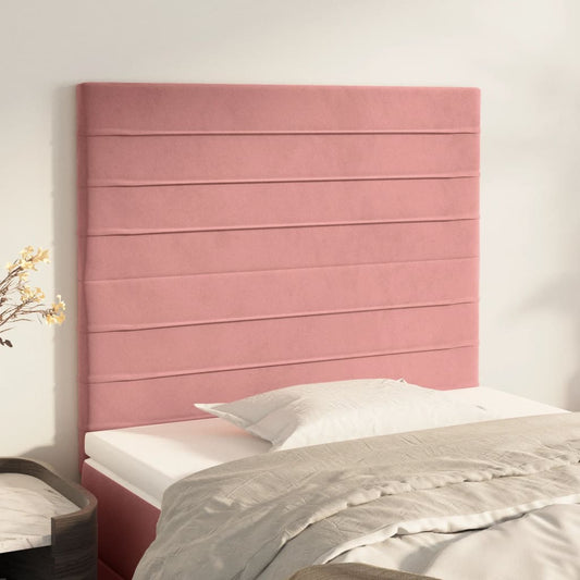 Kopfteile 2 Stk. Rosa 100x5x78/88 cm Samt - Pazzar.ch