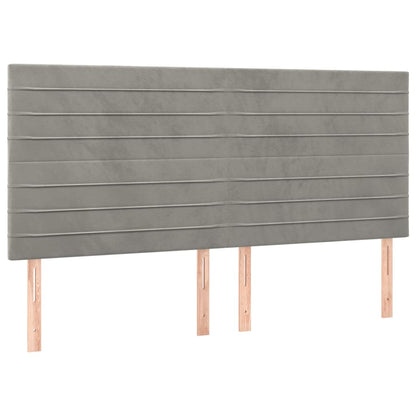 Kopfteile 4 Stk. Hellgrau 100x5x78/88 cm Samt - Pazzar.ch