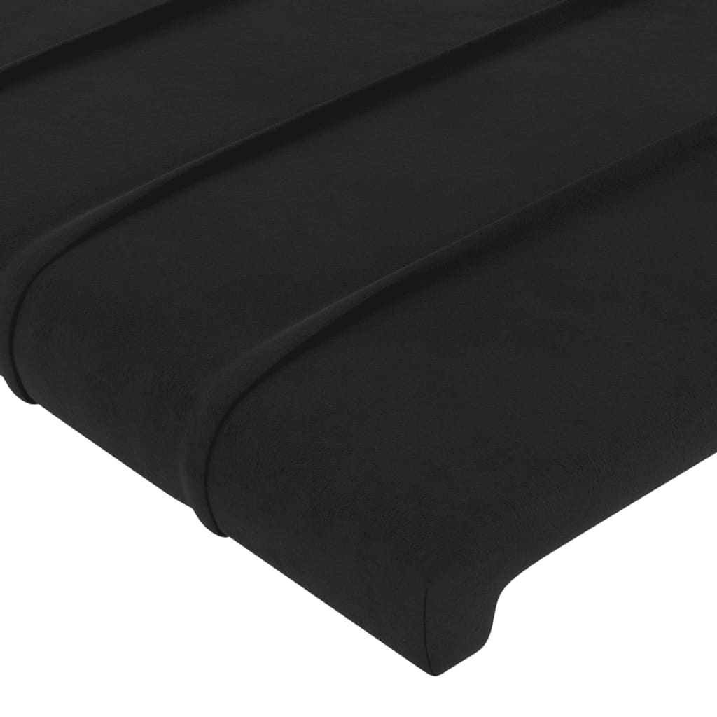 Kopfteile 4 Stk. Schwarz 100x5x78/88 cm Samt - Pazzar.ch