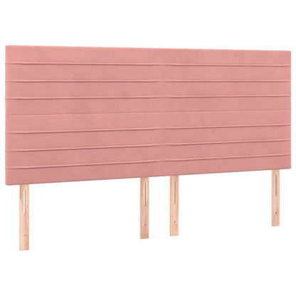 Kopfteile 4 Stk. Rosa 100x5x78/88 cm Samt - Pazzar.ch