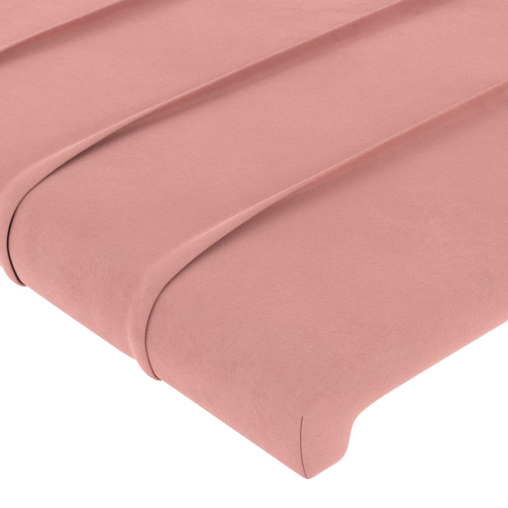 Kopfteile 4 Stk. Rosa 100x5x78/88 cm Samt