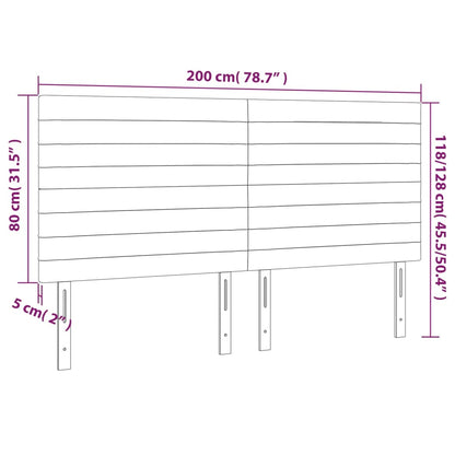 Kopfteile 4 Stk. Rosa 100x5x78/88 cm Samt - Pazzar.ch