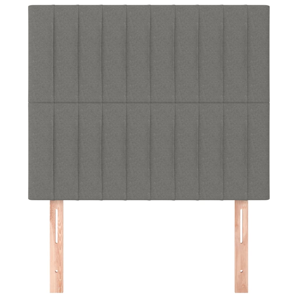 Kopfteile 2 Stk. Dunkelgrau 100x5x78/88 cm Stoff - Pazzar.ch