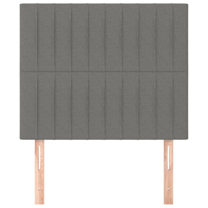 Kopfteile 2 Stk. Dunkelgrau 100x5x78/88 cm Stoff - Pazzar.ch