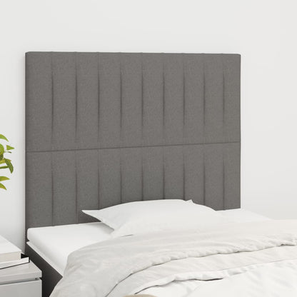 Kopfteile 2 Stk. Dunkelgrau 100x5x78/88 cm Stoff - Pazzar.ch