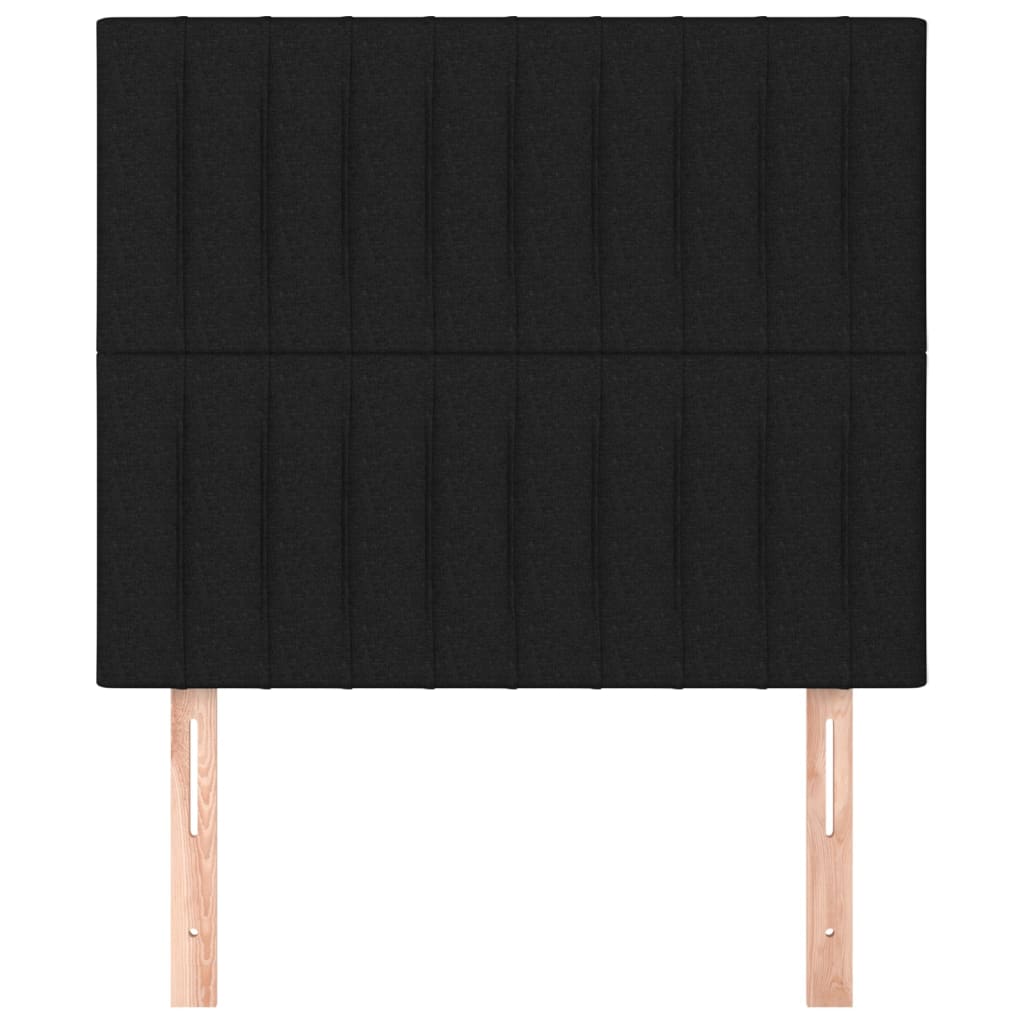 Kopfteile 2 Stk. Schwarz 100x5x78/88 cm Stoff - Pazzar.ch