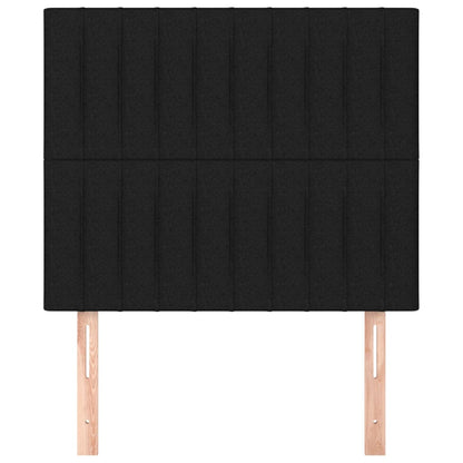 Kopfteile 2 Stk. Schwarz 100x5x78/88 cm Stoff - Pazzar.ch
