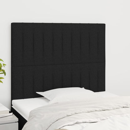 Kopfteile 2 Stk. Schwarz 100x5x78/88 cm Stoff - Pazzar.ch
