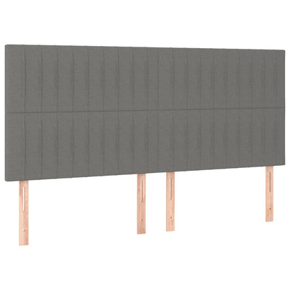 Kopfteile 4 Stk. Dunkelgrau 100x5x78/88 cm Stoff - Pazzar.ch