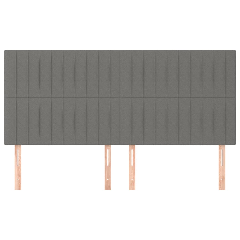 Kopfteile 4 Stk. Dunkelgrau 100x5x78/88 cm Stoff - Pazzar.ch
