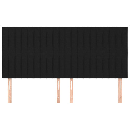 Kopfteile 4 Stk. Schwarz 100x5x78/88 cm Stoff - Pazzar.ch