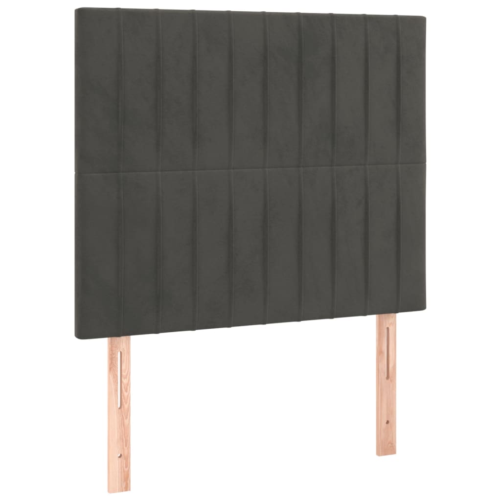 Kopfteile 2 Stk. Dunkelgrau 80x5x78/88 cm Samt - Pazzar.ch