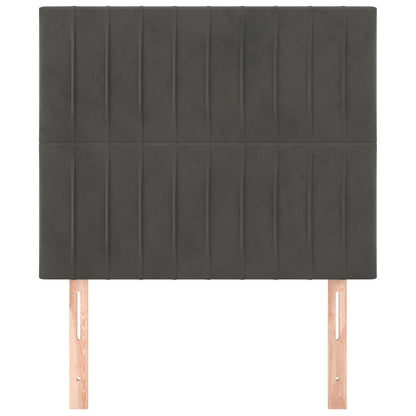 Kopfteile 2 Stk. Dunkelgrau 80x5x78/88 cm Samt - Pazzar.ch