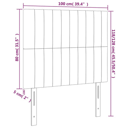 Kopfteile 2 Stk. Dunkelgrau 100x5x78/88 cm Samt - Pazzar.ch
