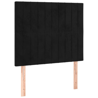 Kopfteile 2 Stk. Schwarz 100x5x78/88 cm Samt - Pazzar.ch