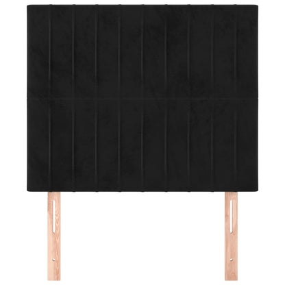 Kopfteile 2 Stk. Schwarz 100x5x78/88 cm Samt - Pazzar.ch