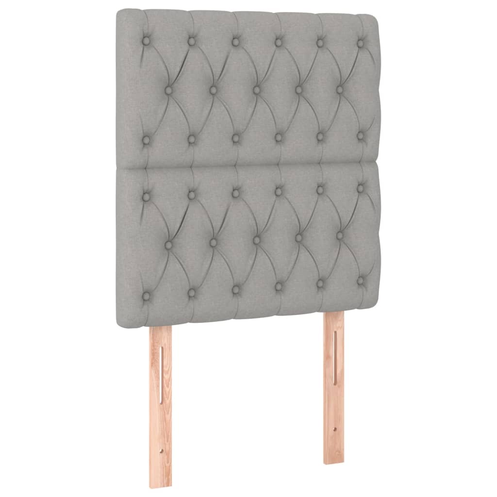 Kopfteile 2 Stk. Hellgrau 80x7x78/88 cm Stoff - Pazzar.ch
