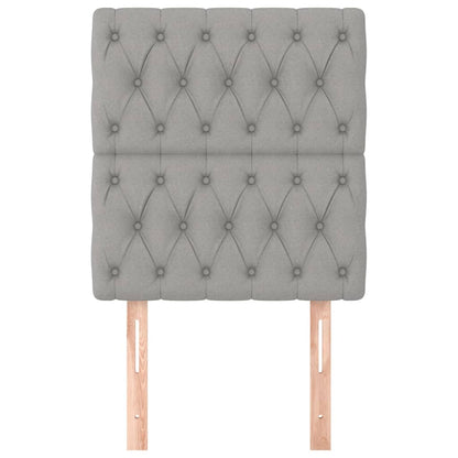 Kopfteile 2 Stk. Hellgrau 80x7x78/88 cm Stoff - Pazzar.ch