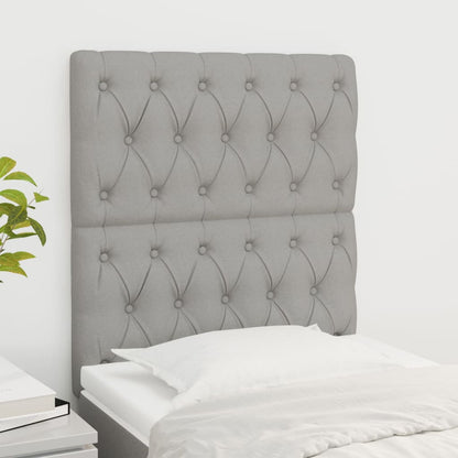 Kopfteile 2 Stk. Hellgrau 80x7x78/88 cm Stoff - Pazzar.ch