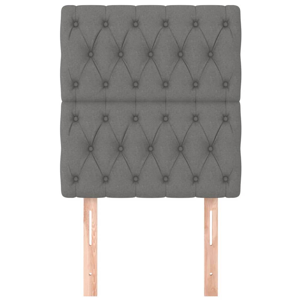 Kopfteile 2 Stk. Dunkelgrau 80x7x78/88 cm Stoff - Pazzar.ch