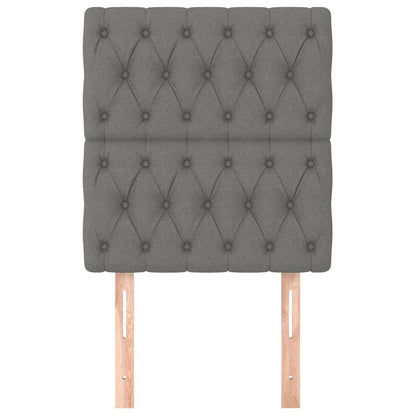 Kopfteile 2 Stk. Dunkelgrau 80x7x78/88 cm Stoff - Pazzar.ch
