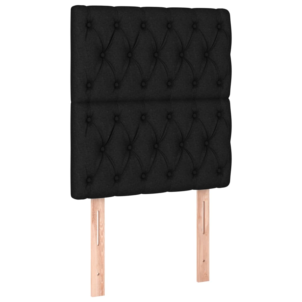 Kopfteile 2 Stk. Schwarz 80x7x78/88 cm Stoff - Pazzar.ch