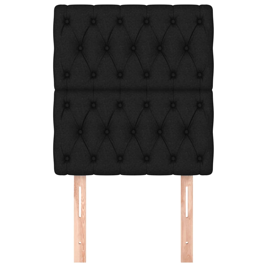 Kopfteile 2 Stk. Schwarz 80x7x78/88 cm Stoff
