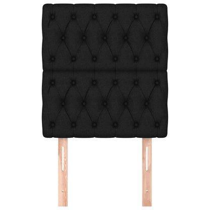 Kopfteile 2 Stk. Schwarz 80x7x78/88 cm Stoff - Pazzar.ch